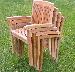 Garden Furniture and Cane Furniture - Close up photos - stacking armchairs