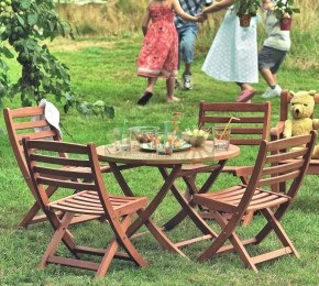 Childrens 4 seater hardwood furniture suite 507